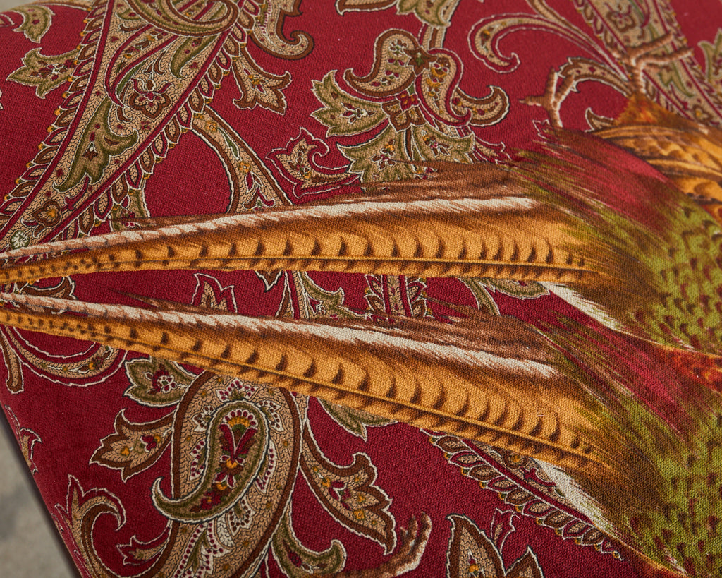 Ralph Lauren 'Florence' Storage Ottoman in Buckthorn Paisley Fabric