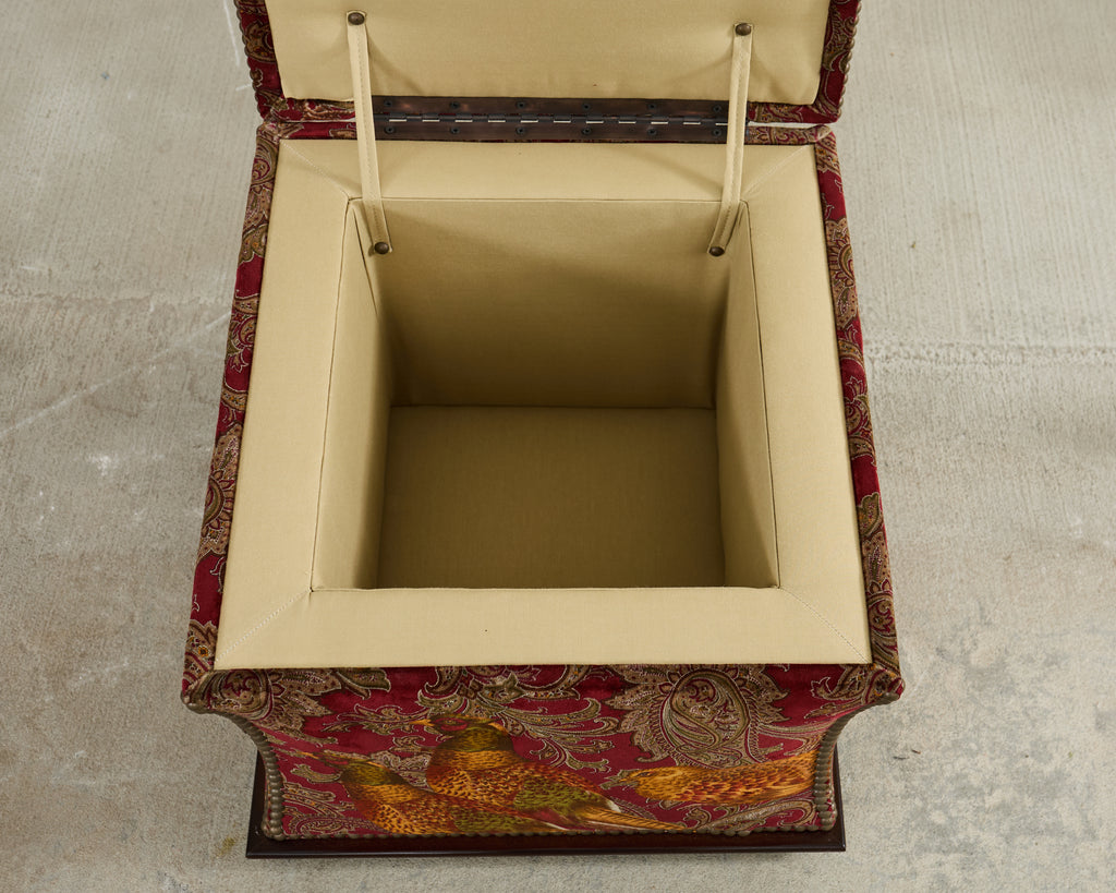 Ralph Lauren 'Florence' Storage Ottoman in Buckthorn Paisley Fabric