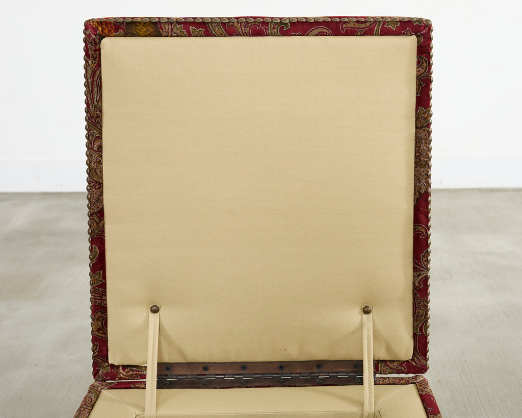Ralph Lauren 'Florence' Storage Ottoman in Buckthorn Paisley Fabric