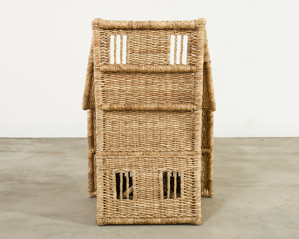 Ralph Lauren Organic Modern Woven Seagrass Wicker Armchair