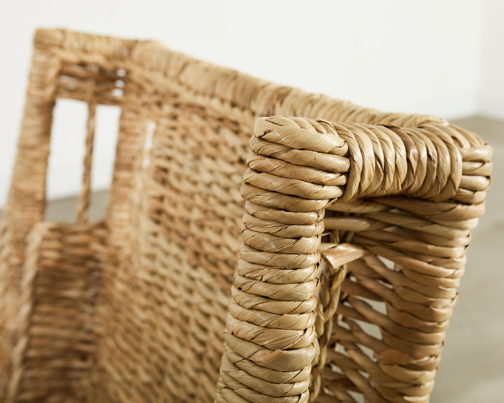 Ralph Lauren Organic Modern Woven Seagrass Wicker Armchair