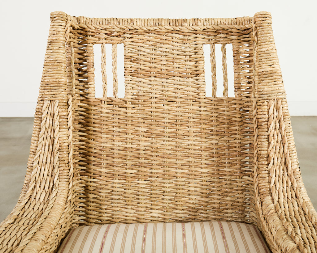 Ralph Lauren Organic Modern Woven Seagrass Wicker Armchair