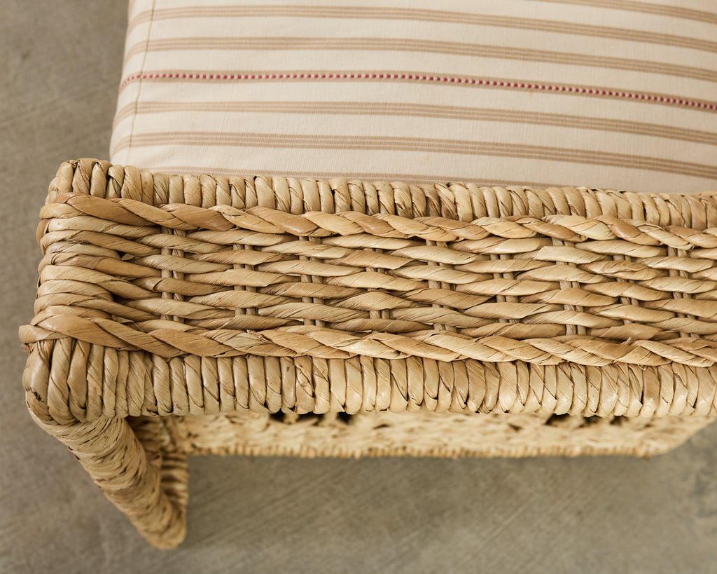 Ralph Lauren Organic Modern Woven Seagrass Wicker Armchair