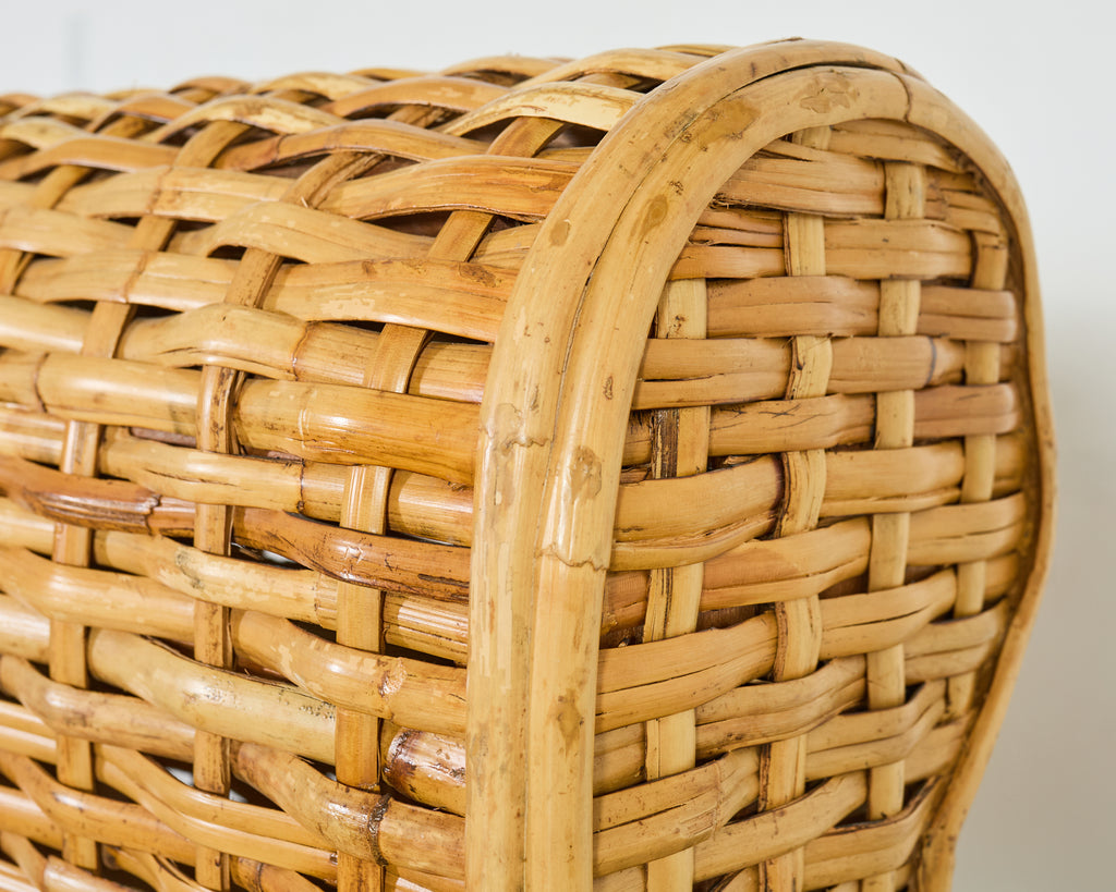 Ralph Lauren Organic Modern Bamboo Rattan Wicker Full Size Bed