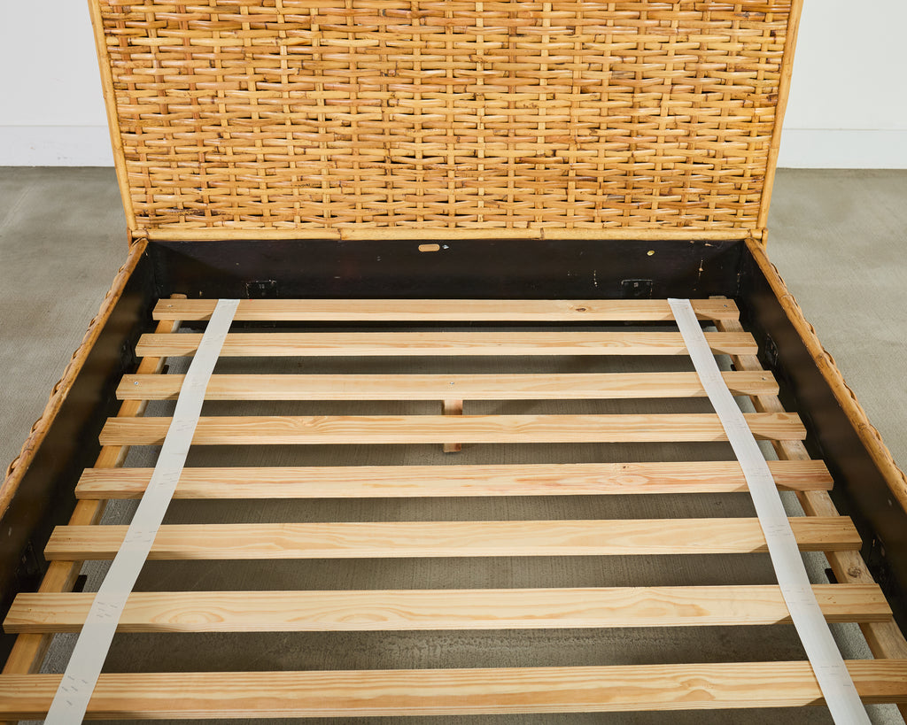 Ralph Lauren Organic Modern Bamboo Rattan Wicker Full Size Bed