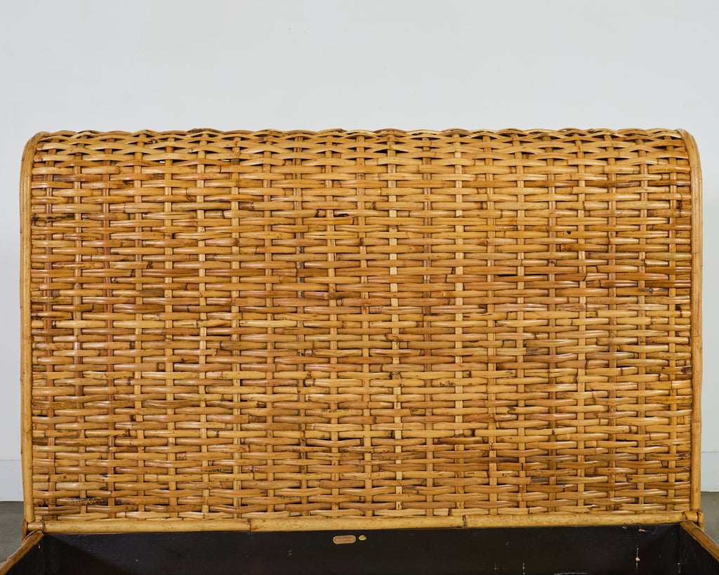 Ralph Lauren Organic Modern Bamboo Rattan Wicker Full Size Bed