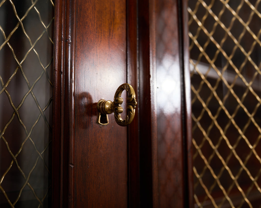 Ralph Lauren Noble Estate Mahogany Breakfront Bookcase Cabinet