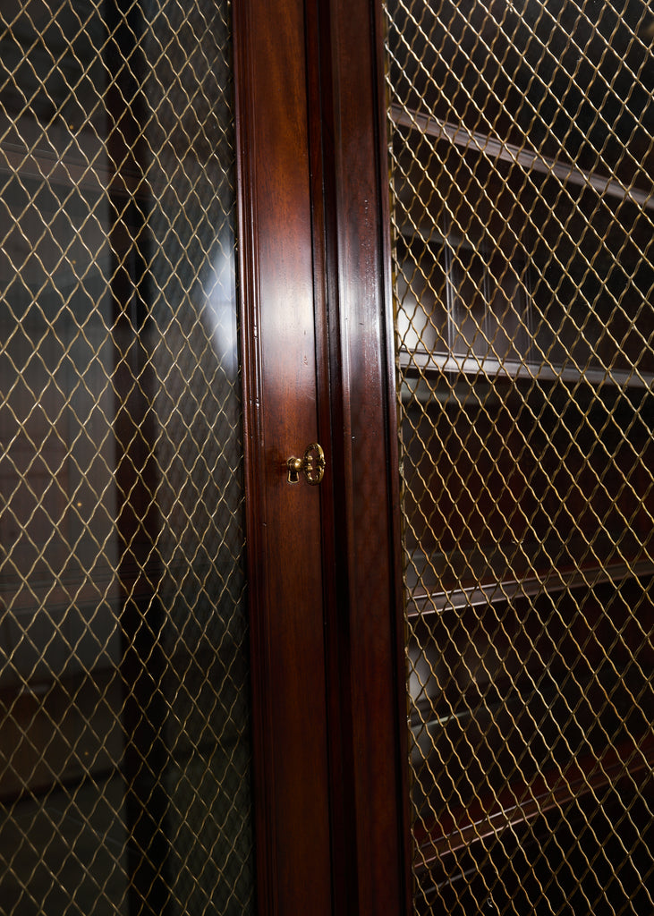Ralph Lauren Noble Estate Mahogany Breakfront Bookcase Cabinet