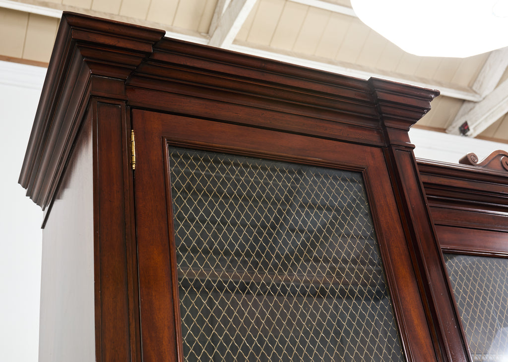 Ralph Lauren Noble Estate Mahogany Breakfront Bookcase Cabinet