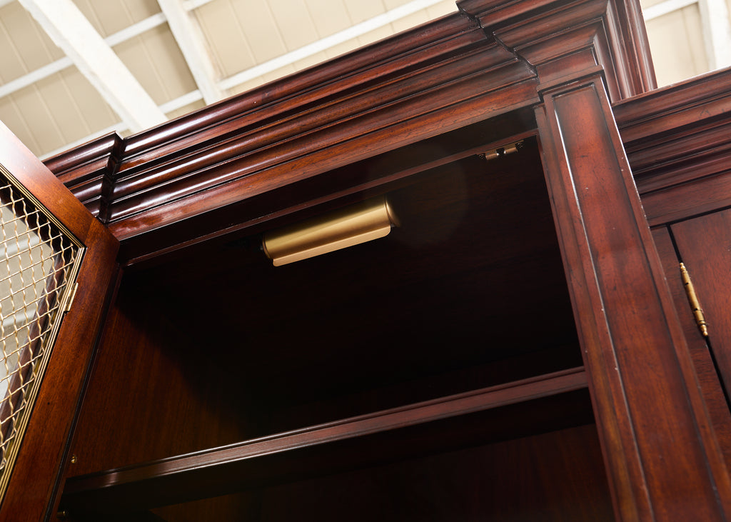 Ralph Lauren Noble Estate Mahogany Breakfront Bookcase Cabinet