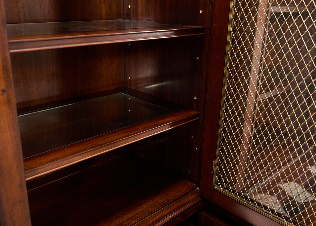 Ralph Lauren Noble Estate Mahogany Breakfront Bookcase Cabinet