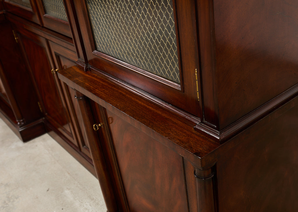 Ralph Lauren Noble Estate Mahogany Breakfront Bookcase Cabinet