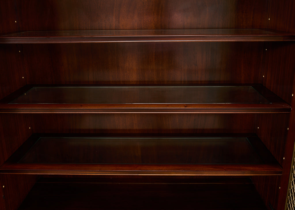 Ralph Lauren Noble Estate Mahogany Breakfront Bookcase Cabinet