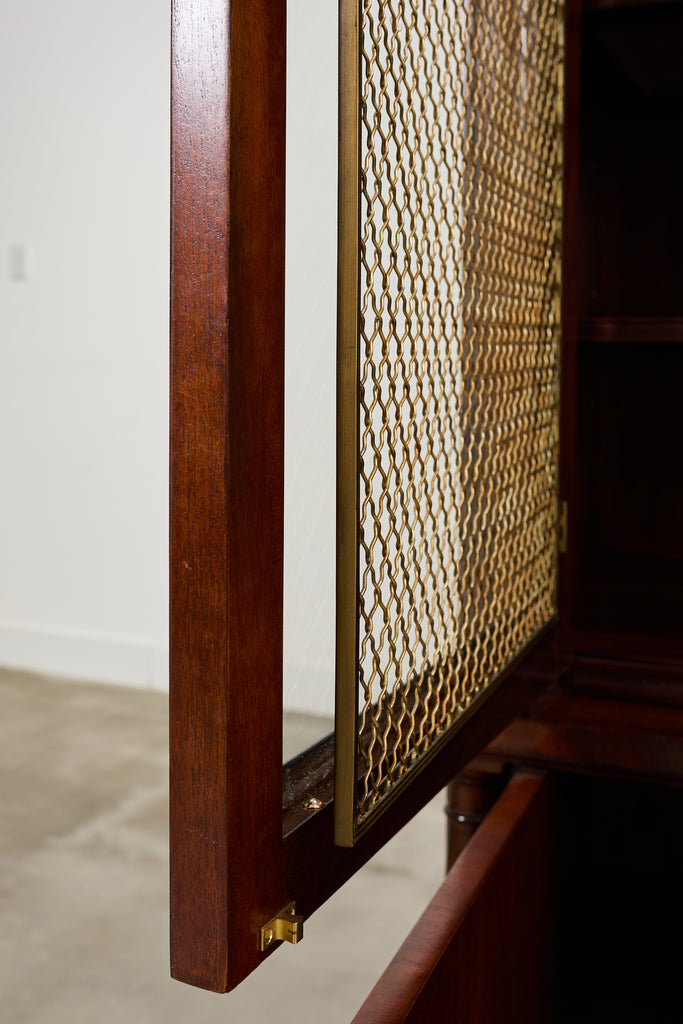 Ralph Lauren Noble Estate Mahogany Breakfront Bookcase Cabinet