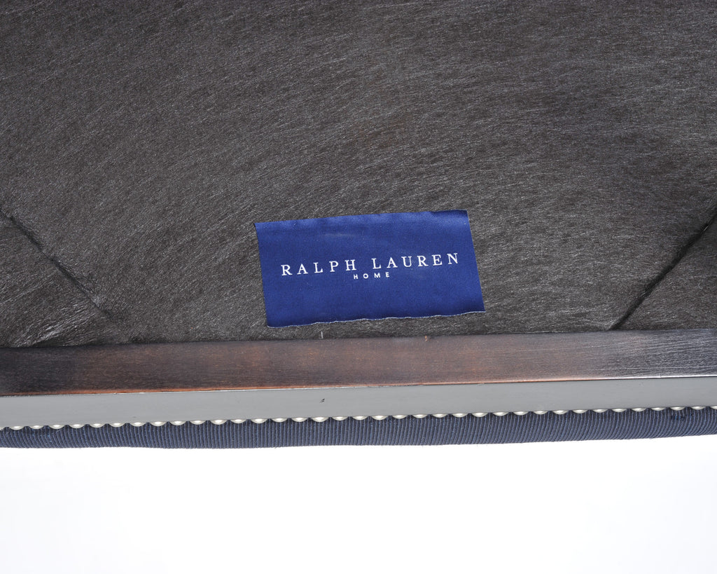 Ralph Lauren Regency Style Tufted Navy Blue Mayfield Chair