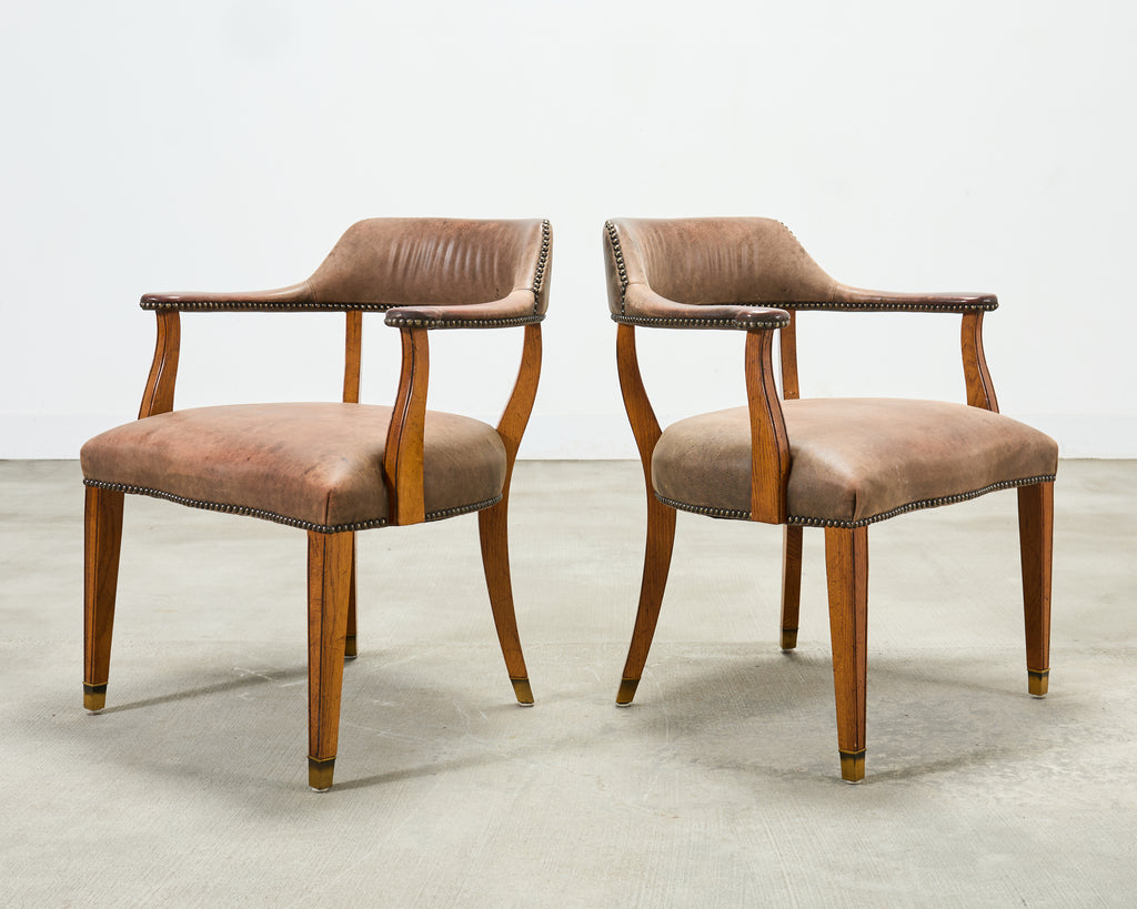 Set of Six Ralph Lauren Hither Hills Studio Dining Armchairs