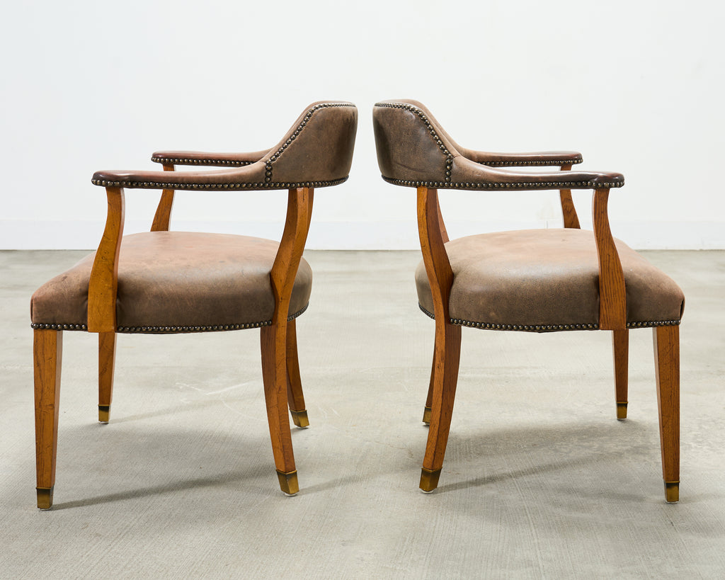 Set of Six Ralph Lauren Hither Hills Studio Dining Armchairs