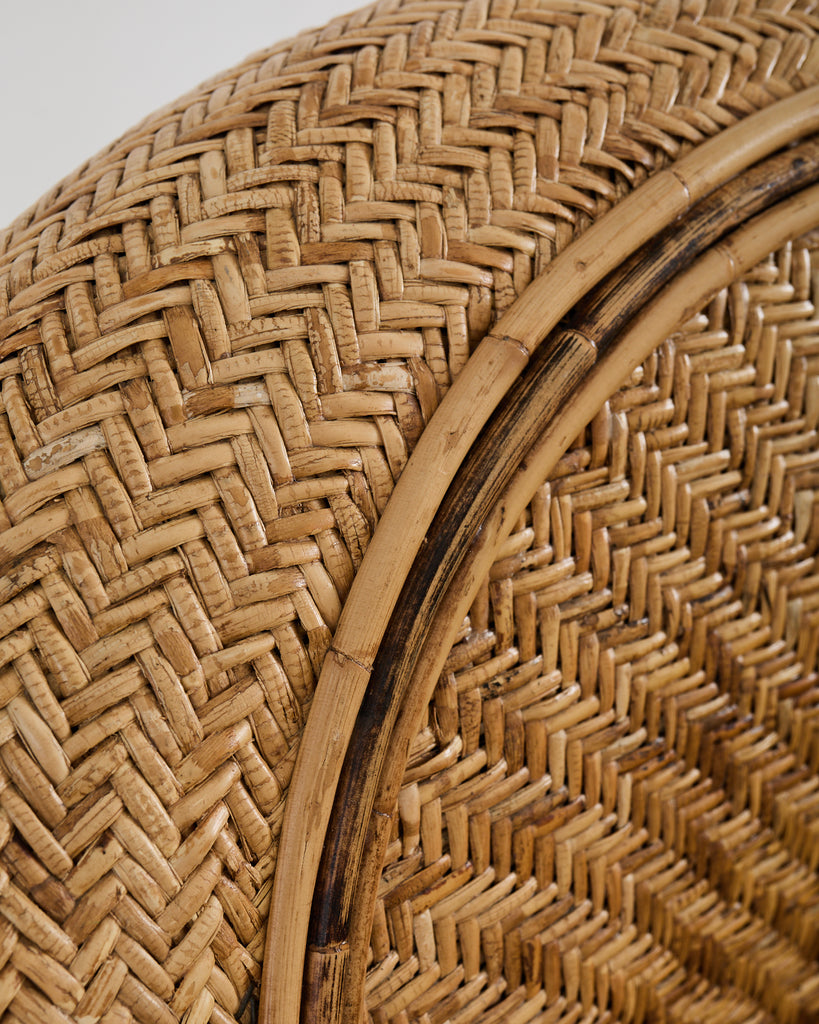 Pair of Ralph Lauren Attributed Wicker Rattan Lounge Chairs