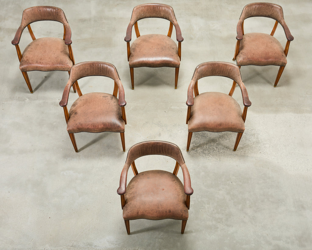 Set of Six Ralph Lauren Hither Hills Studio Dining Armchairs