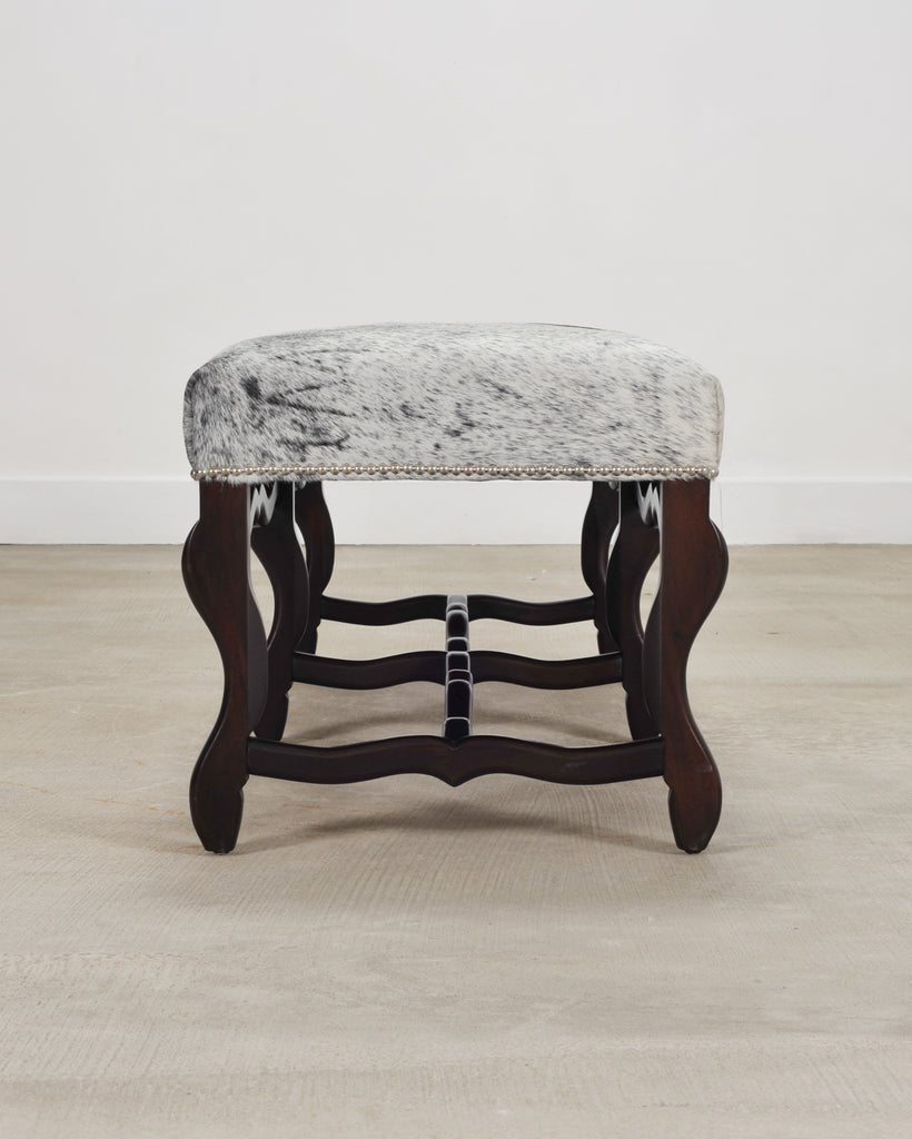 Ralph Lauren "Os de Mouton" Leather Cowhide Upholstered Bench
