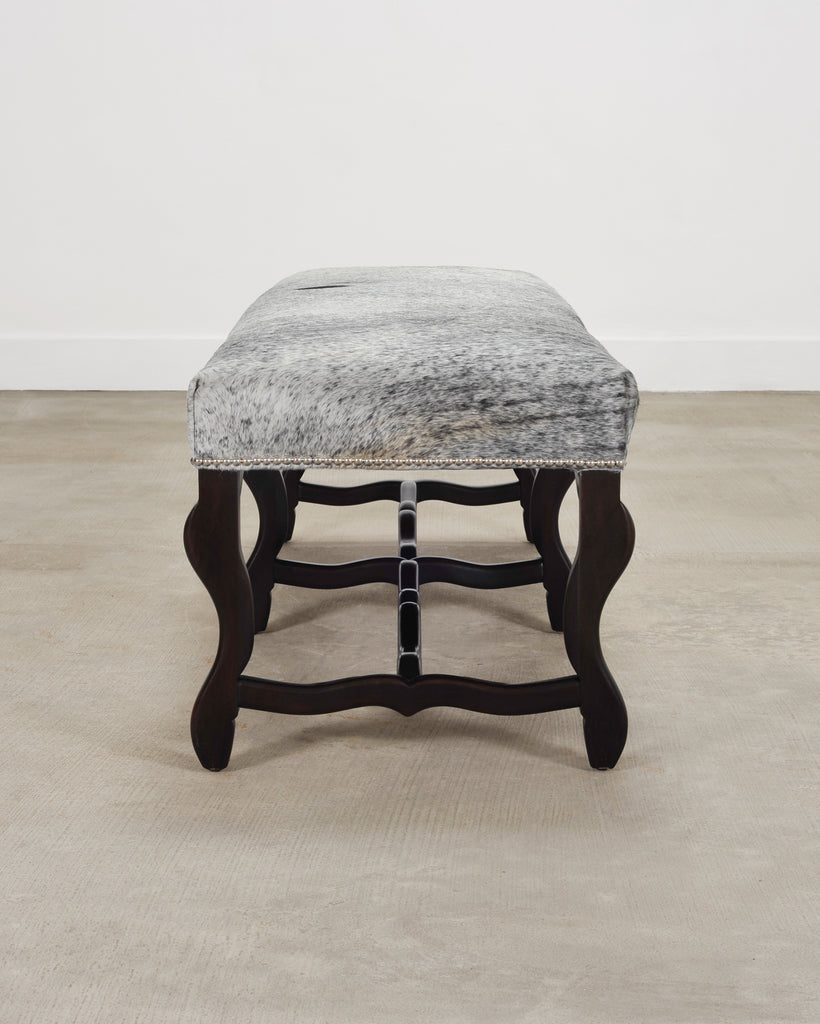 Ralph Lauren "Os de Mouton" Leather Cowhide Upholstered Bench