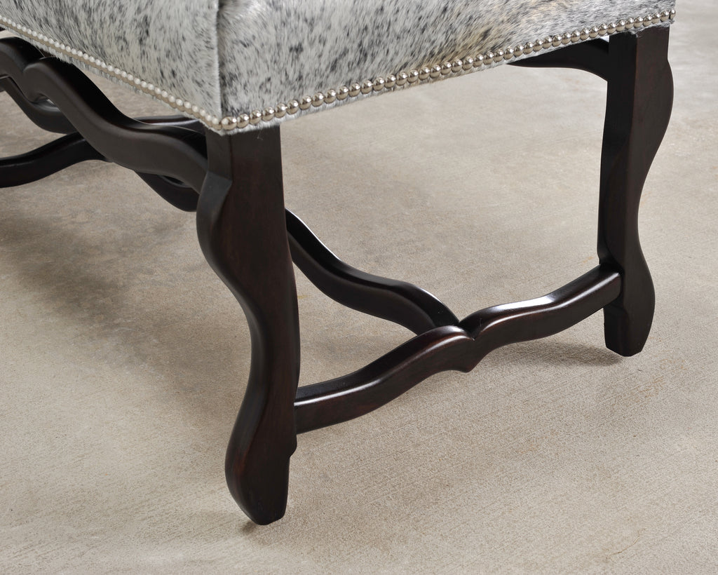 Ralph Lauren "Os de Mouton" Leather Cowhide Upholstered Bench