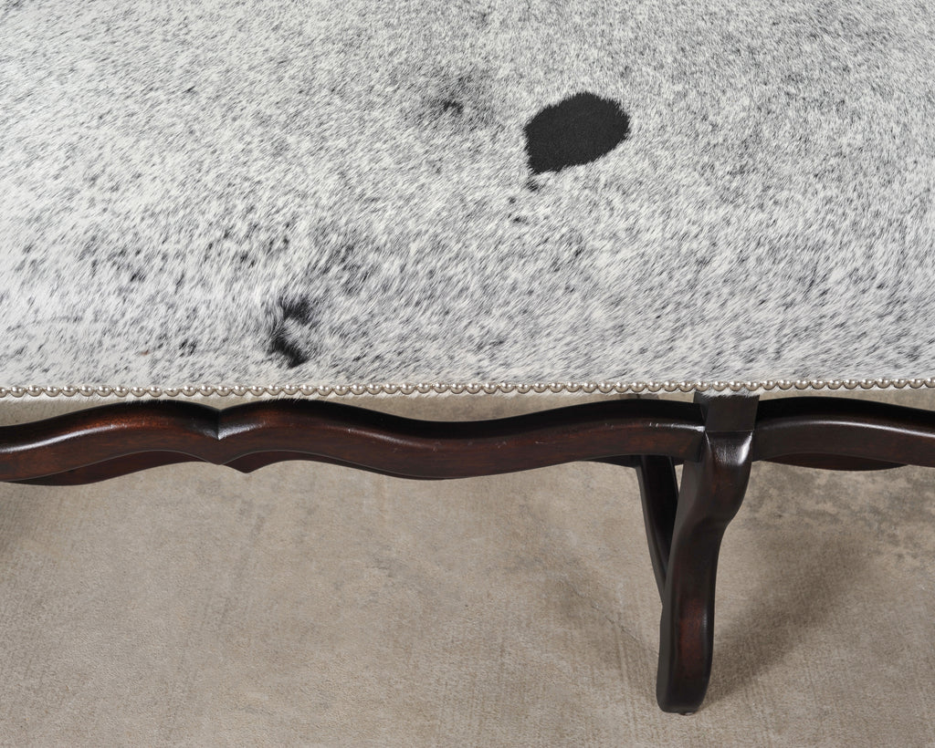 Ralph Lauren "Os de Mouton" Leather Cowhide Upholstered Bench