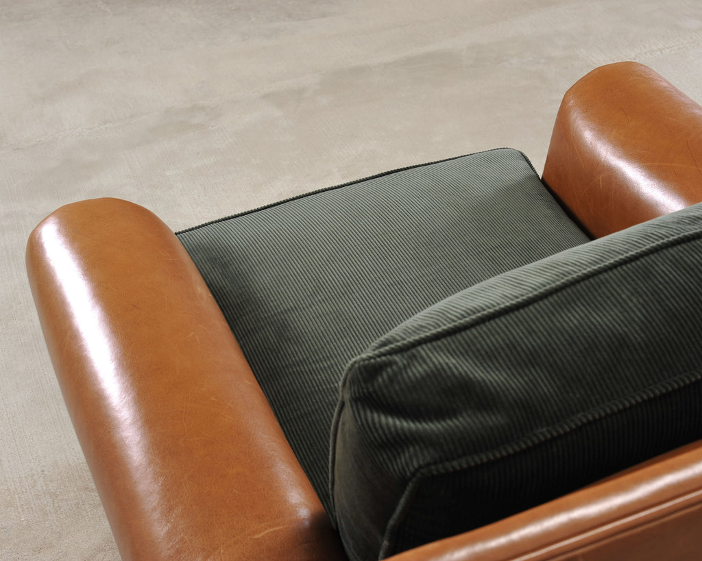 Ralph Lauren Italian Aran Isles Leather Mahogany Club Chair