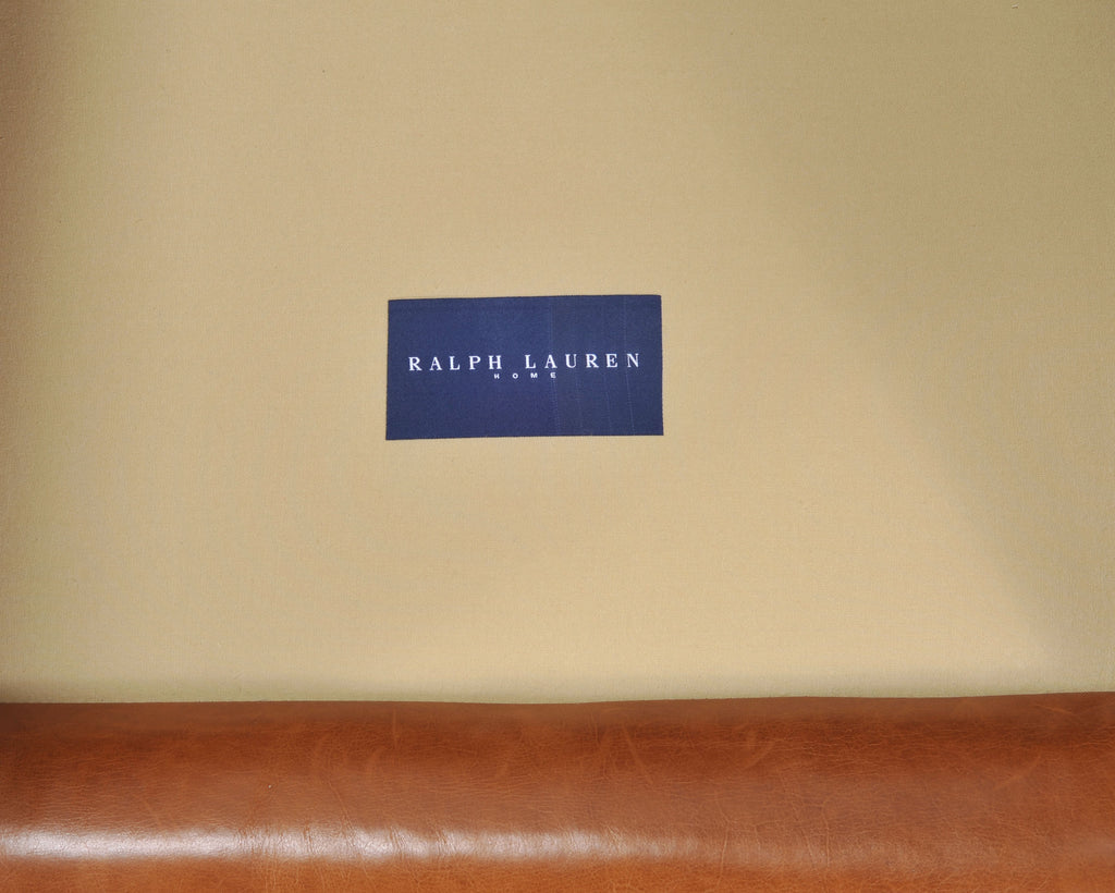 Ralph Lauren Italian Aran Isles Leather Mahogany Club Chair