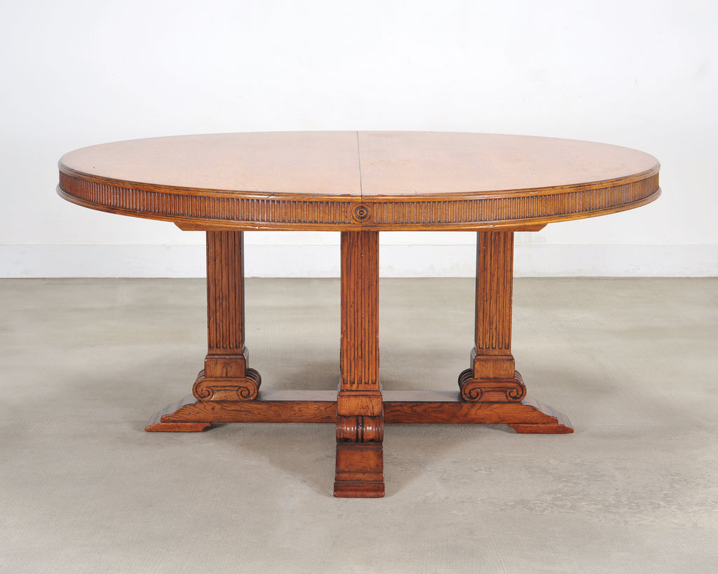 Ralph Lauren Hither Hills Round Oak Extending Dining Table
