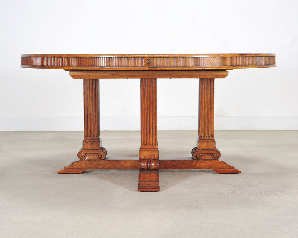 Ralph Lauren Hither Hills Round Oak Extending Dining Table