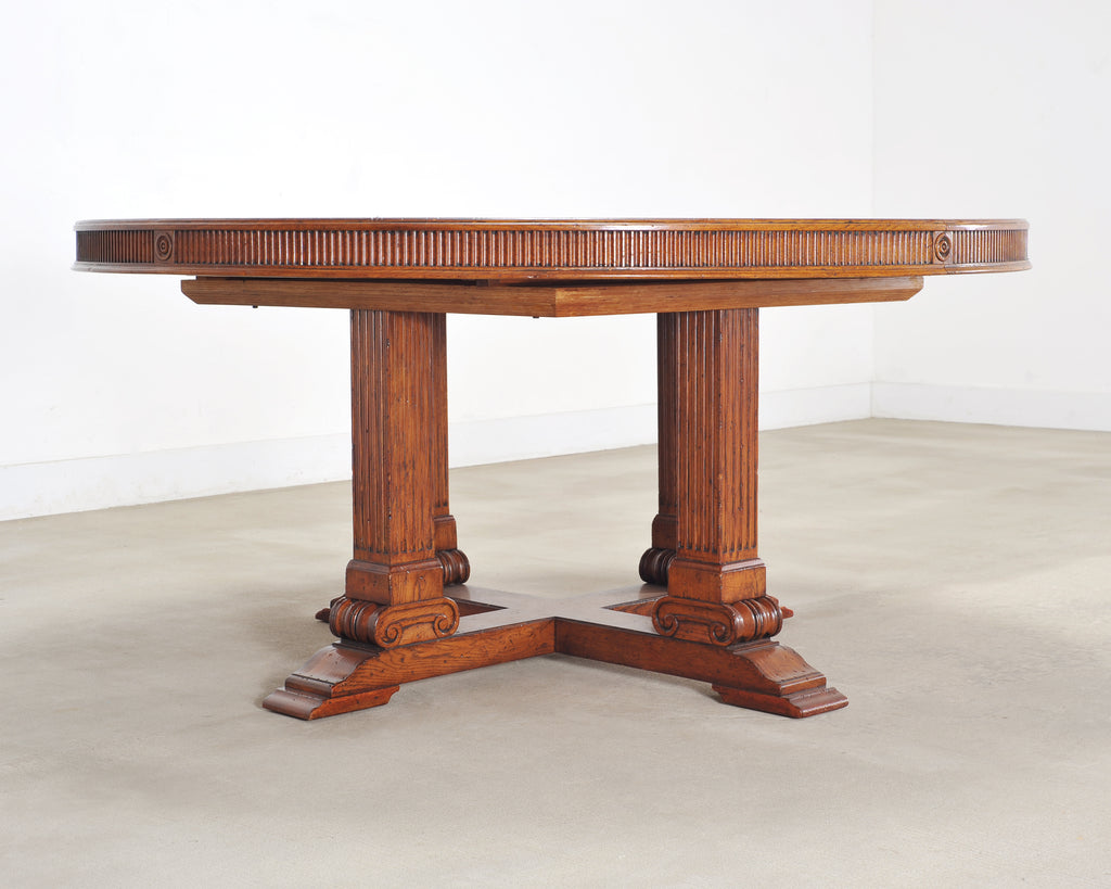 Ralph Lauren Hither Hills Round Oak Extending Dining Table