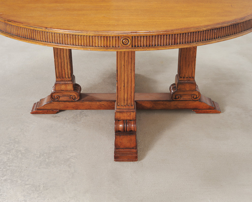Ralph Lauren Hither Hills Round Oak Extending Dining Table