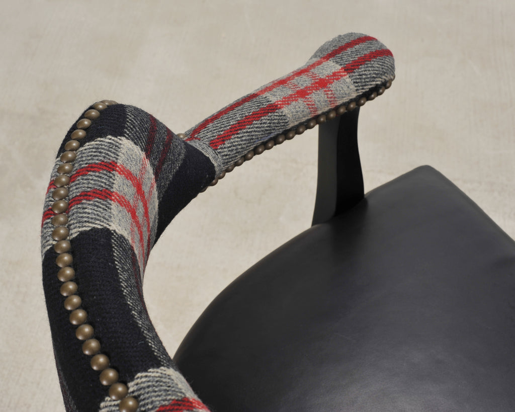 Ralph Lauren Hither Hills Studio Dining Arm Chair Tartan Leather