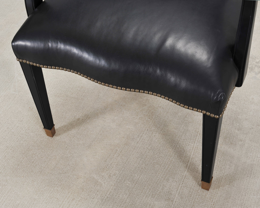 Ralph Lauren Hither Hills Studio Dining Arm Chair Tartan Leather