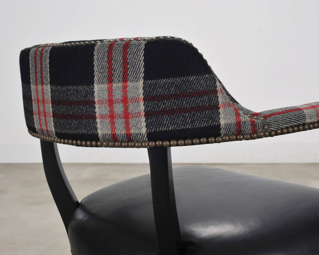 Ralph Lauren Hither Hills Studio Dining Arm Chair Tartan Leather