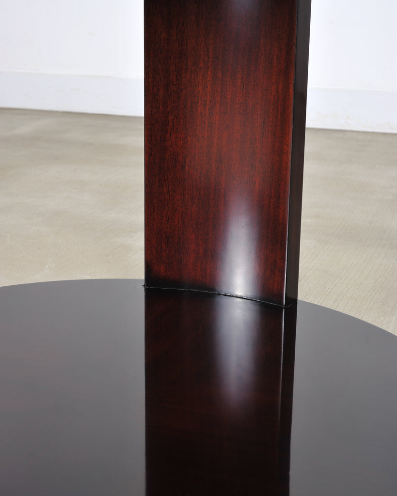 Ralph Lauren Italian Mahogany Round Modern Drum Drink Table