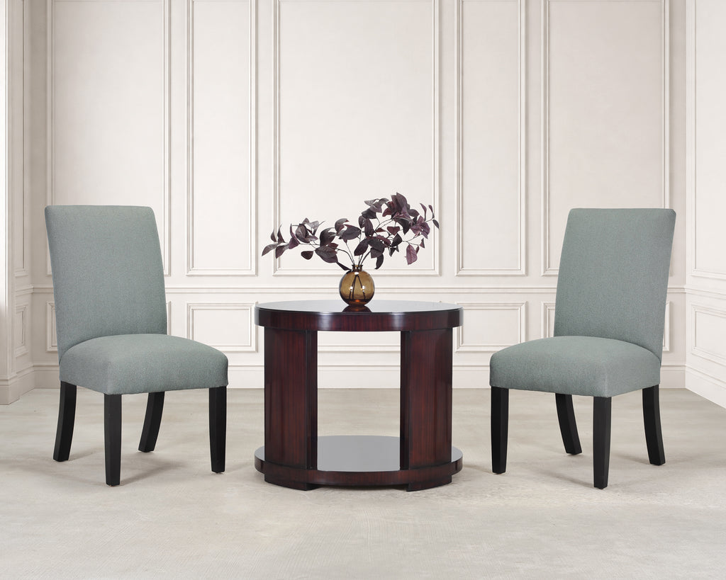Ralph Lauren Italian Mahogany Round Modern Drum Drink Table