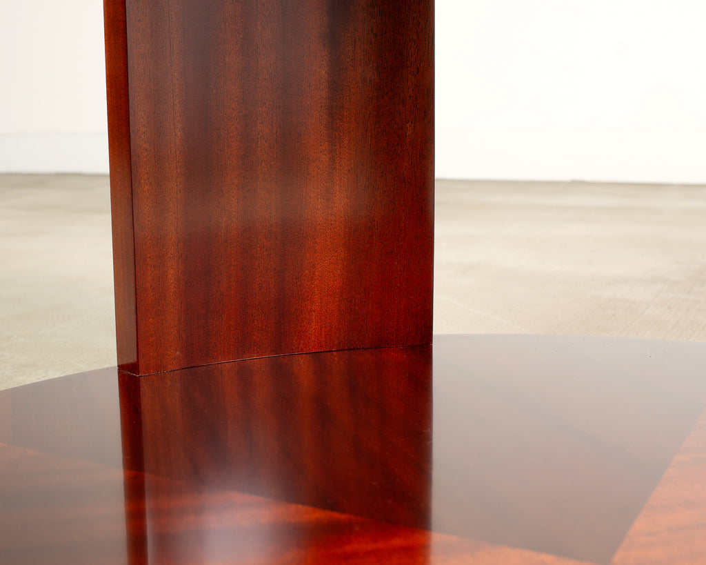 Ralph Lauren Italian Mahogany Round Modern Drum Table