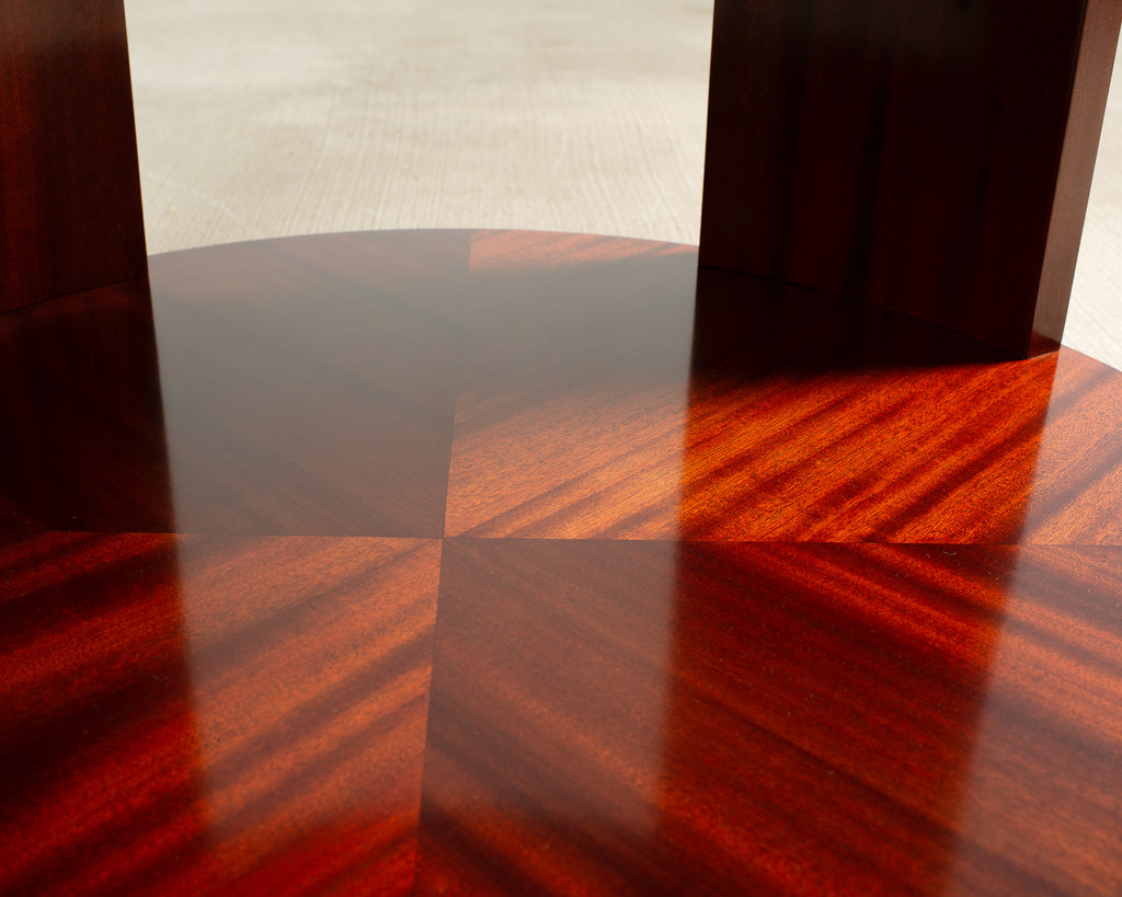 Ralph Lauren Italian Mahogany Round Modern Drum Table