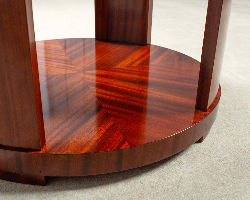 Ralph Lauren Italian Mahogany Round Modern Drum Table