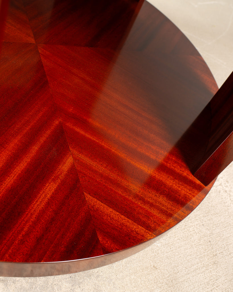 Ralph Lauren Italian Mahogany Round Modern Drum Table