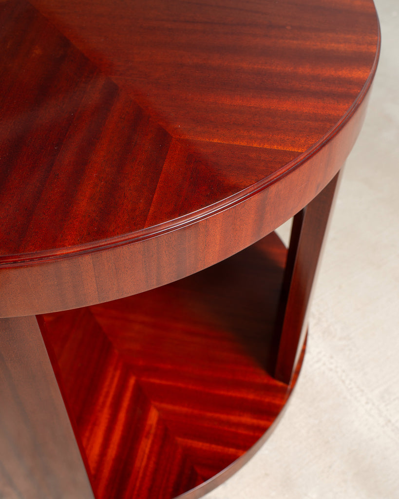 Ralph Lauren Italian Mahogany Round Modern Drum Table