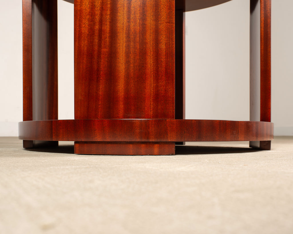 Ralph Lauren Italian Mahogany Round Modern Drum Table