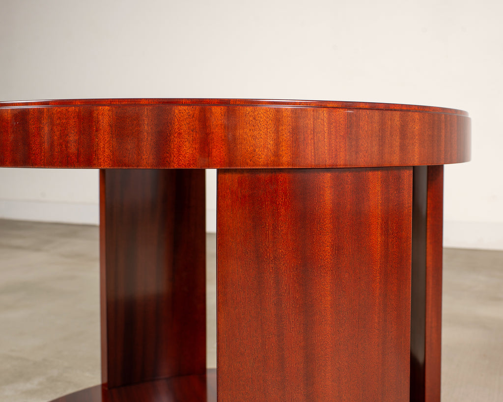 Ralph Lauren Italian Mahogany Round Modern Drum Table