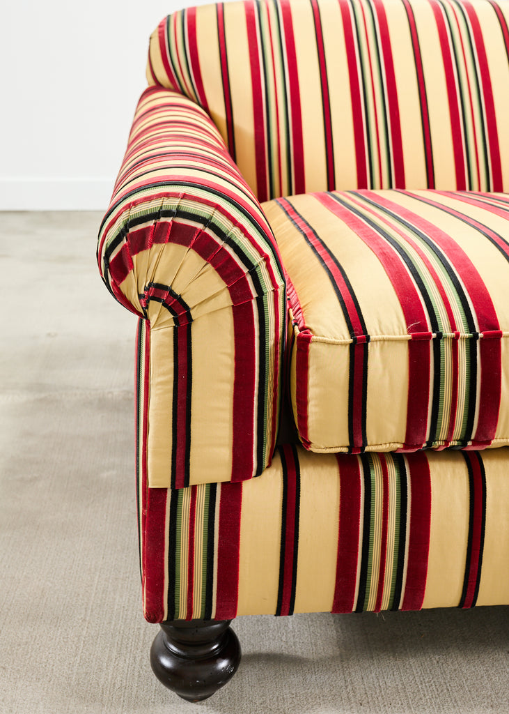Ralph Lauren Home "Bel Air" Striped Velvet Sofa 8 Ft USA 2008