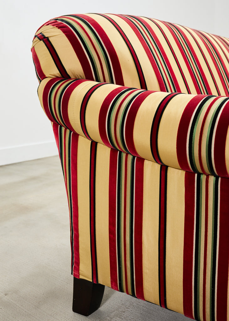 Ralph Lauren Home "Bel Air" Striped Velvet Sofa 8 Ft USA 2008