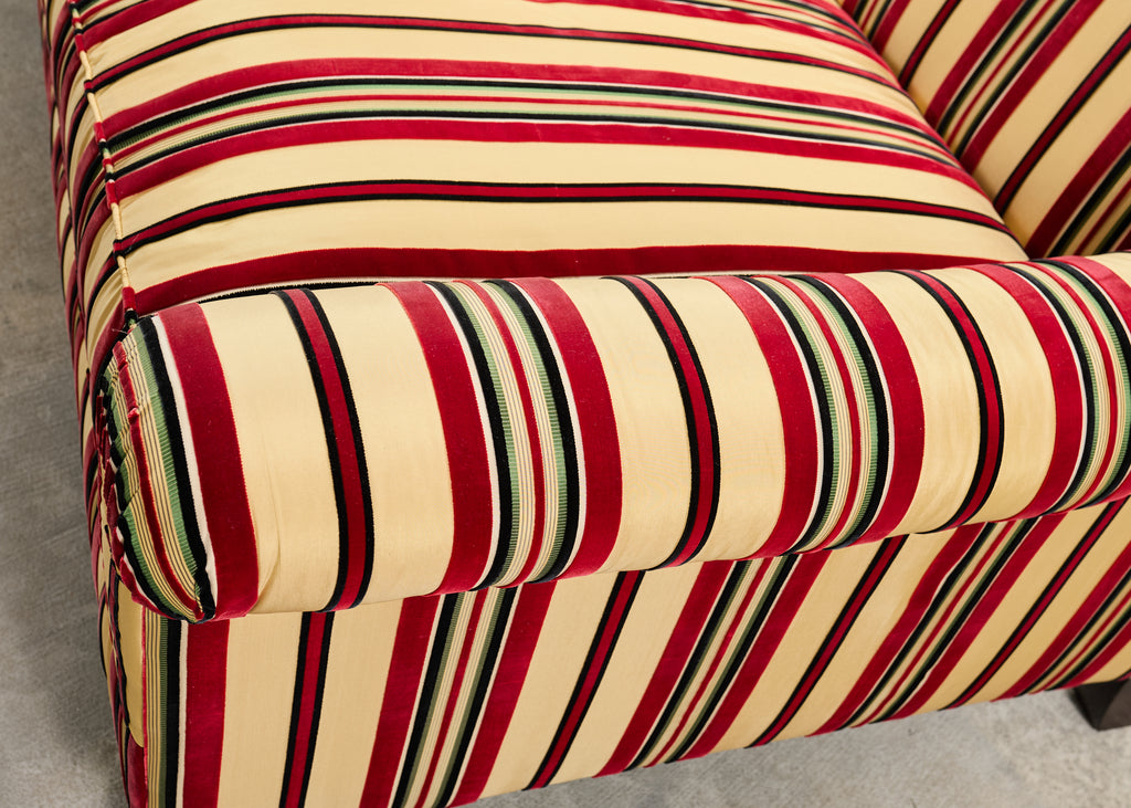 Ralph Lauren Home "Bel Air" Striped Velvet Sofa 8 Ft USA 2008