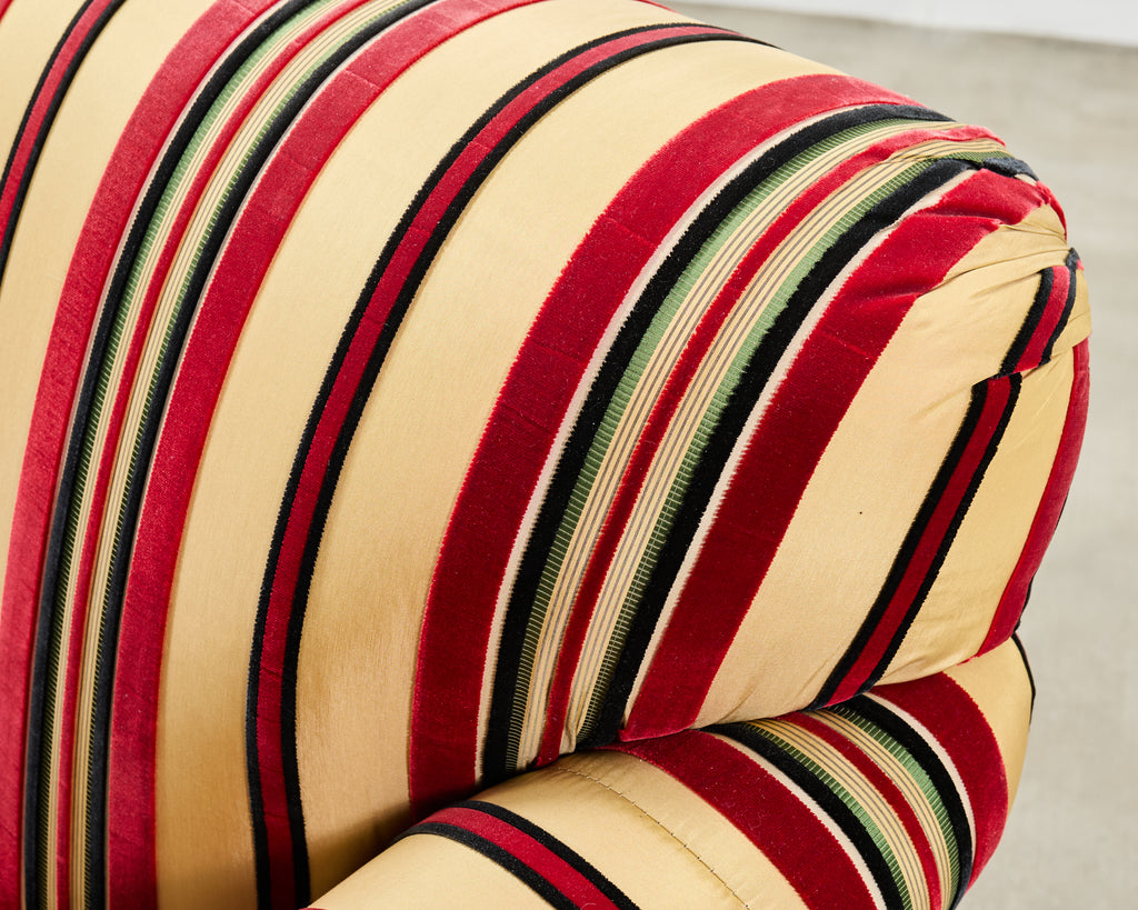 Ralph Lauren Home "Bel Air" Striped Velvet Sofa 8 Ft USA 2008