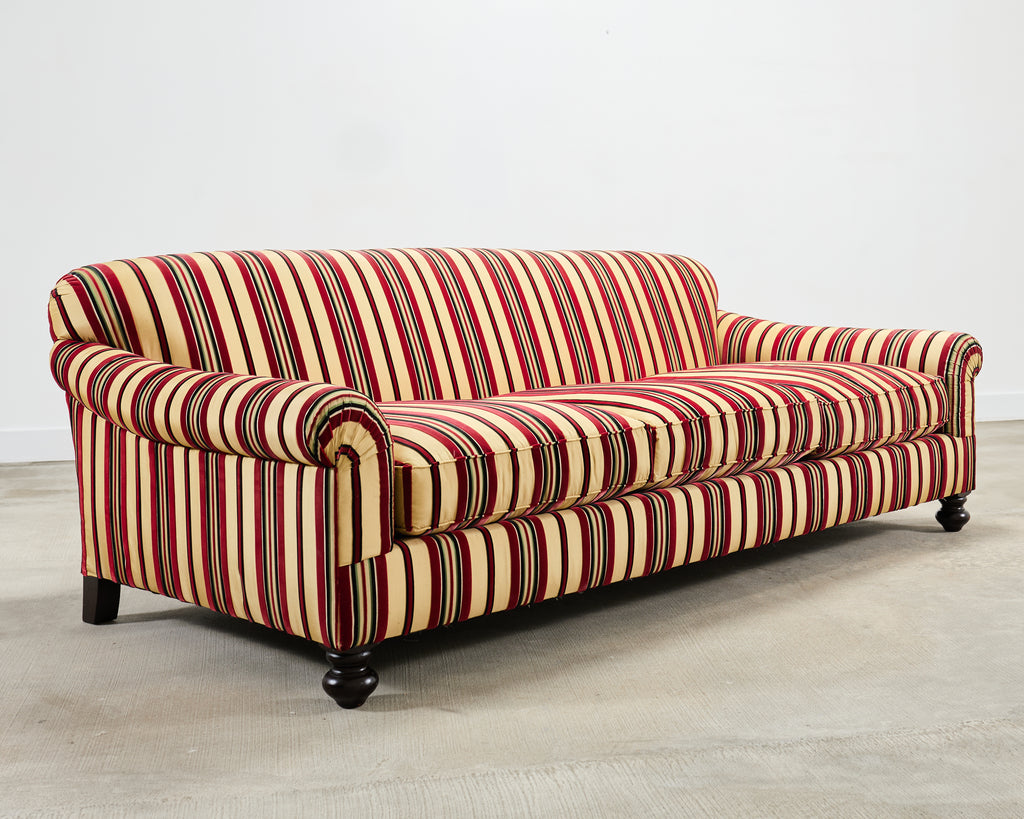 Ralph Lauren Home "Bel Air" Striped Velvet Sofa 8 Ft USA 2008